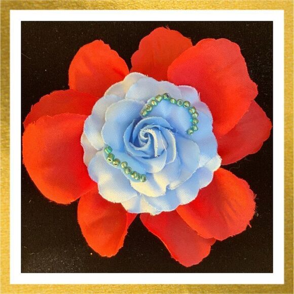 Handmade FLOWER Floral HAIR CLIP Barrette - Picture 1 of 2